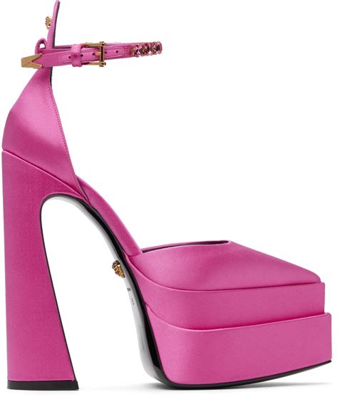 versace pink aevitas heels.